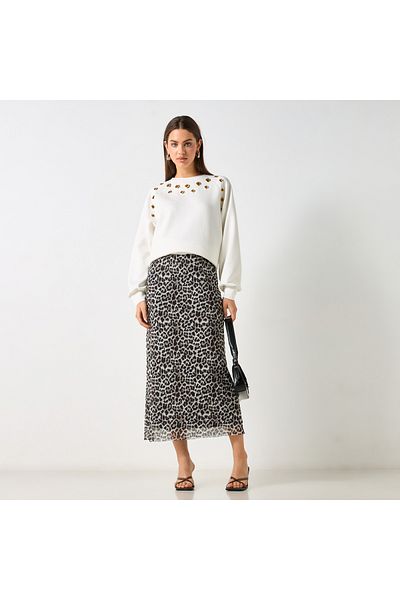 2Xtremz Eyelet Detail Sweatshirt with Long Sleeves