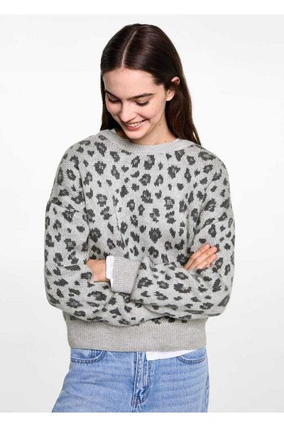 Mango Teen Pulover cu model leopard