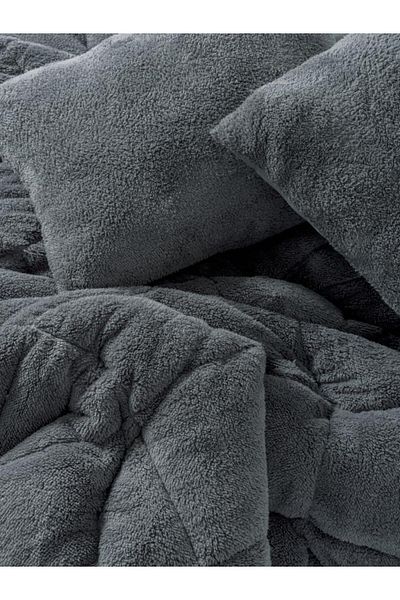 doremodam Gray Plush Double Duvet Set - 492609 -1453