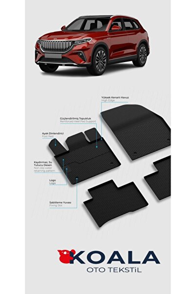 KoalaOtoTekstil Togg T10X Koala Araca Özel 3D Paspas