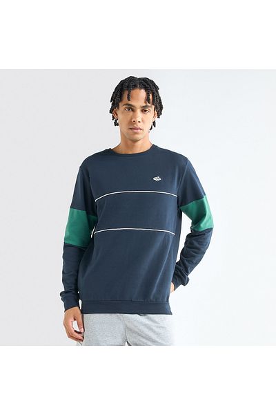FAV Solid Sweatshirt with Crew Neck and Long Sleeves