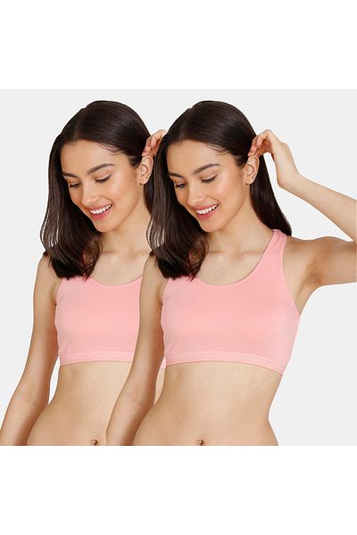 Zivame Set of 2 - Zivame Non-Padded Non-Wired Teen Bra with Racerback