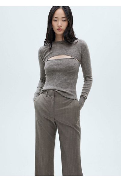 MANGO Woman Pullover with Slit