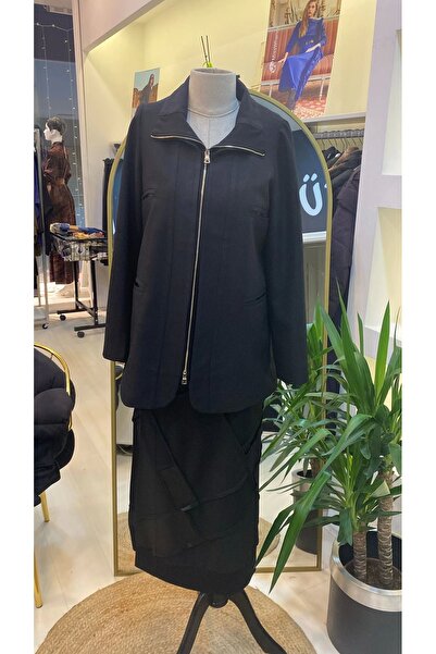 MissWhence Black Skirted Jacket Set - 36206