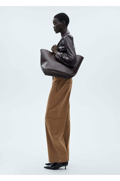 MANGO Woman Βαμβακερό παντελόνι Cargo