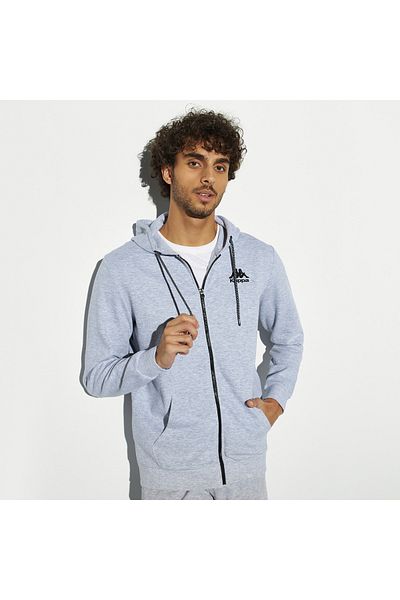 Kappa Logo Detail Zip Through Hoodie with Pockets