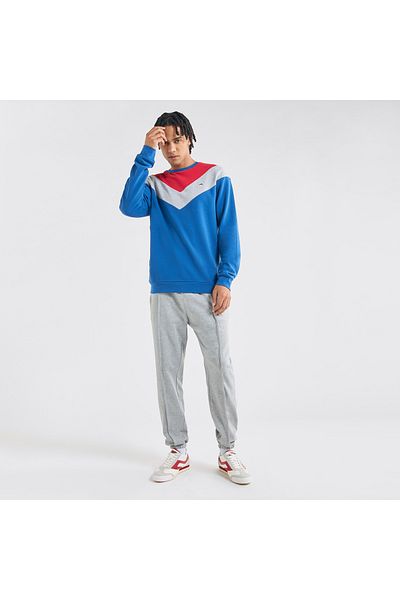 FAV Colourblock Sweatshirt with Crew Neck and Long Sleeves