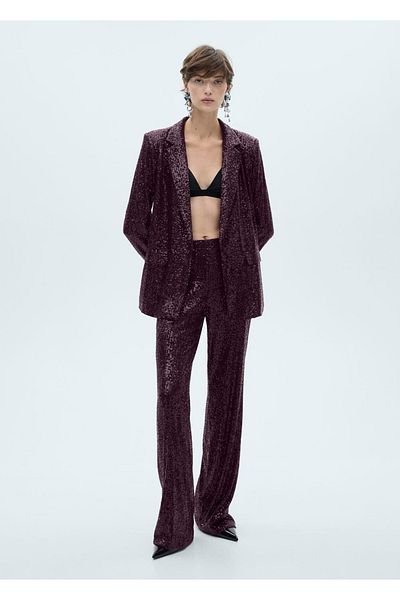 MANGO Woman Blazerjacke mit Pailletten