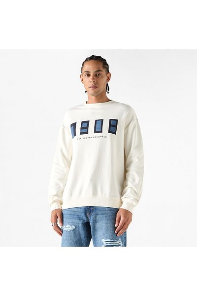 Lee Cooper Typographic Detail Sweatshirt with Long Sleeves