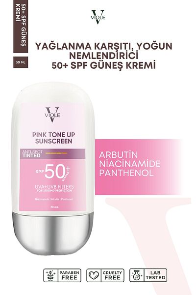 VIOLE BEAUTIES Pink Sunscreen Maximum Protection Moisturizer Suitable for All Skin Types 60 ml