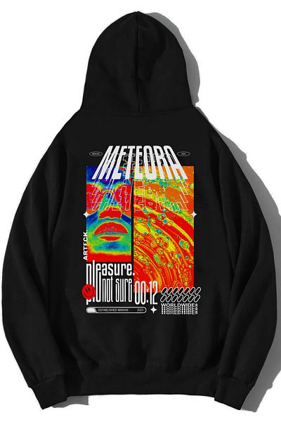 DEEPSENCE Ανδρικό φούτερ με κουκούλα Meteora - Πίσω στάμπα