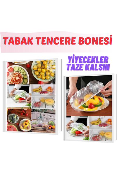 SİHİRLİ MOP Plate Cap Pot Cap Reusable Food Storage Cap 100 Pieces