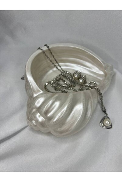 Love Candle Dekor İnci Istiridye Takı Tabağı, Deniz Kabuğu Sunumluk, Deniz Ka...