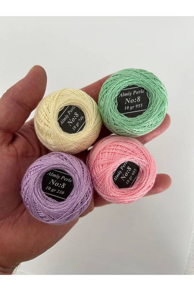 ALMİŞ Alış Perle Etamin-Cross Stitch 60 Thread Set (10 Gr-No:8)