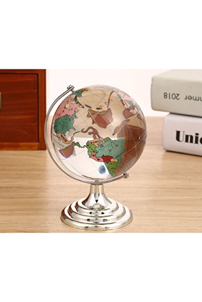 Livava Kristal Metal Küre, Orta Boy, Gümüş, 11x9