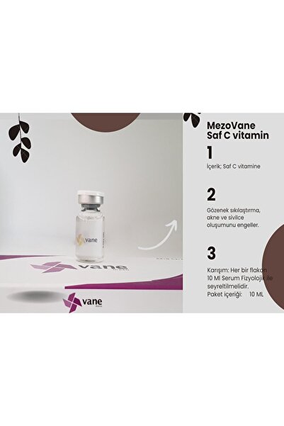 vane Saf C Vitamini Serum C Vitamin Mezoterapi Kolajen Tek Flakon 10 ml Spain