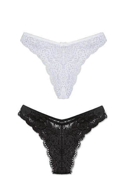 FLU UNDERWEAR dantelli brazilian külot 2 adet
