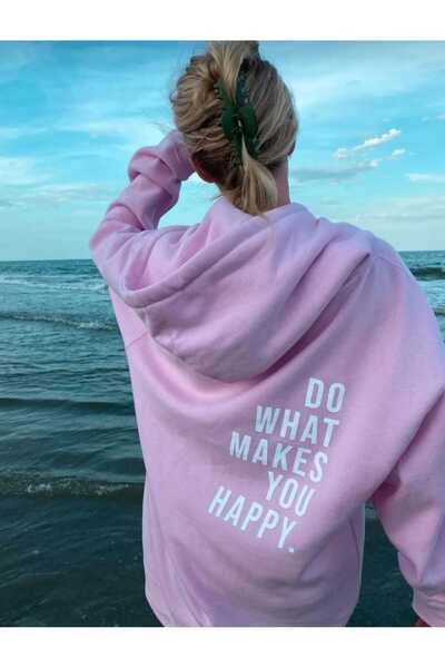 KOZİA OUTDOORS Printed Hooded Unisex Oversize Sweatshirt