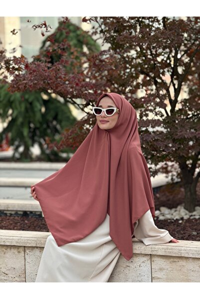 Ahivera Bakır Rengi Medine İpeği Büyük Boy Eşarp 130x130