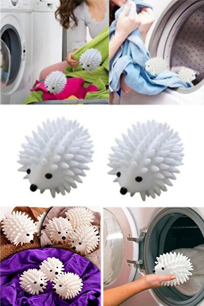 Markafox 2 Adet Yeniden Kullanılabilir Kirpi Yıkama Çamaşır Topu Kurutucu Top...