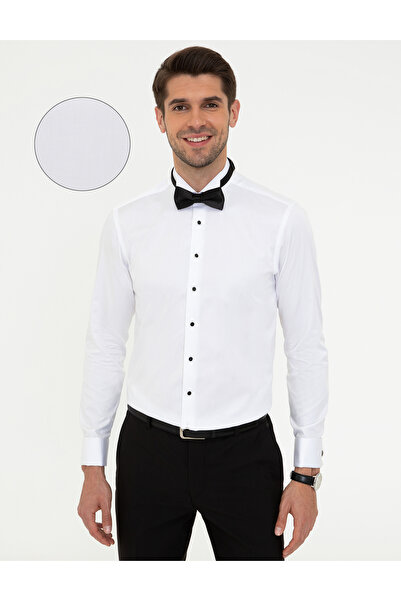 Pierre Cardin Beyaz Slim Fit Smokin Gömlek 50246037-VR013