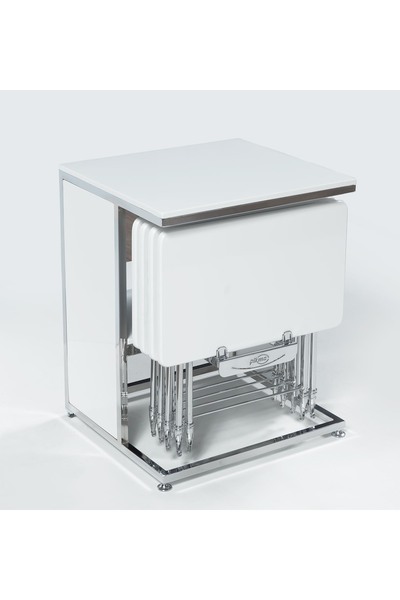 SEVAL AKSESUAR Medusa Yan Sehpa Beyaz