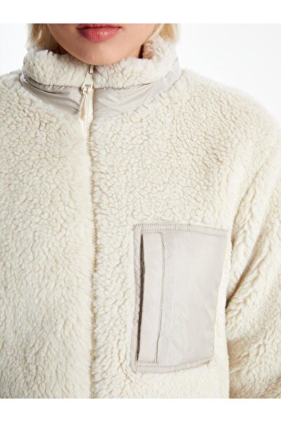 LC Waikiki XSIDE Dik Yaka Uzun Kollu Kadın Pelüş Mont