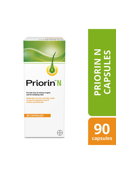 Priorin كبسولات باير بريورين المضادة لتساقط الشعر لعلاج تساقط الشعر، 90 كبسولة