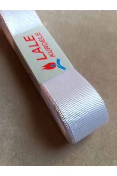 yörük tuhafiye Λευκή κορδέλα Grosgrain 10 μέτρων - Μπάλα 3 εκ