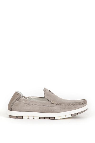 MARCOMEN Men's Gray Airbag Sole Comfort Casual Leather Shoes - 19600 Model