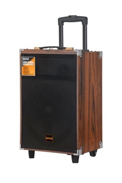 azmarka Taşınabilir Büyük Boy Ahşap Bluetooth Mikrofonlu Hoparlör Bq8