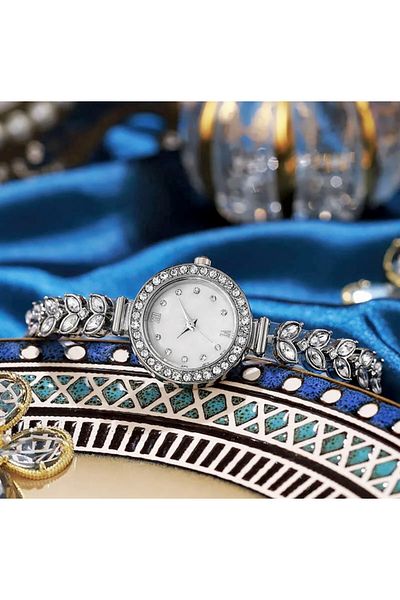 pullmarkt Ottoman Series - Women's Tulip Stone Pattern Wrist Watch