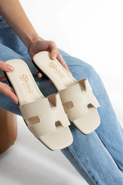 Bayramoğlu Papuci de damă Daily Tan Elegant Confortabil pentru oaspeți Papuci de casă Dowry Out