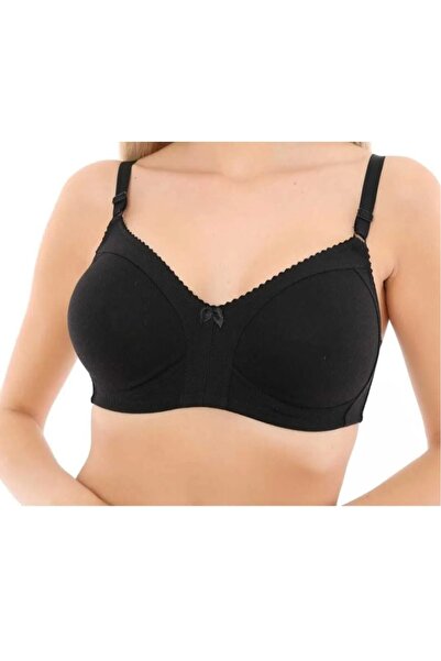 NARIYA Kadın Büyük Beden Pamuklu D Cup Toparlayıcı Penye Toparlayıcı Sütyen