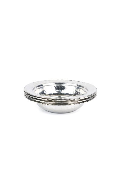 Zinnun Copper Plate Breakfast Snack Bowl Set 4 Pcs 11.5 cm