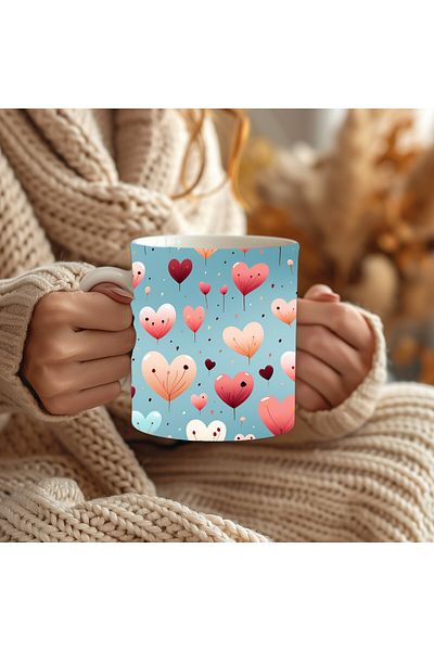 Evion Heart Shaped 3D Design Ceramic Mug - Gift Mug