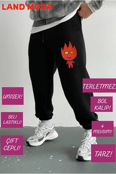 LAND MODA Φούτερ Jogger με ψηλό ελαστικό πόδι