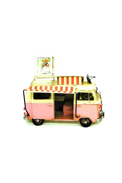 ECOME Vintage Gift with Decorative Metal Minibus Frame and Awning
