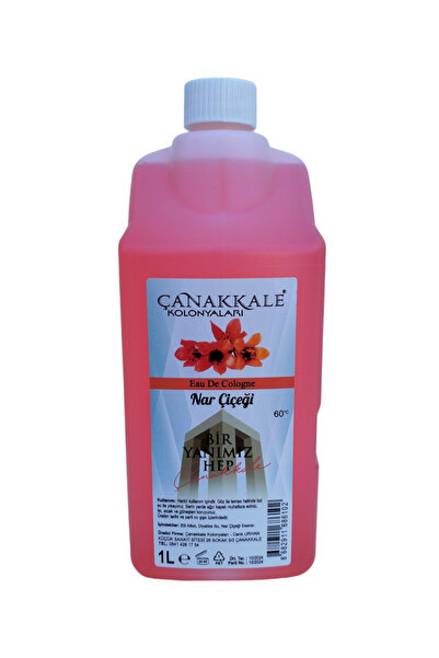 ÇANAKKALE kolonyaları Nar Çiçeği Kolonyası -1 Litre -(BİDON) Korumalı Kapak -...