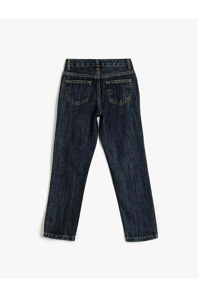 Koton Jungen-Jeans mit geradem Bein – 5WKB40018TD DARK INDIGO