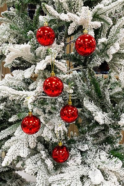 Yusuf Dirik YD Party Supplies Christmas Tree Ball Shiny Medium Size 6 cm 6 Pieces
