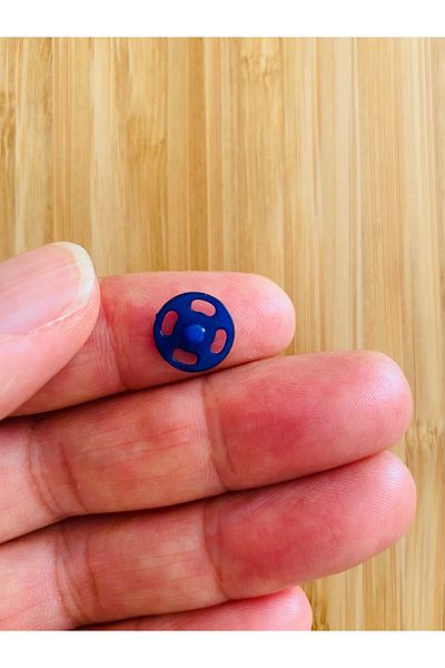Kartopu Stand-Up Plastic Snap Fastener 1cm (10mm) Pack of 10 (10 Pairs). Color: Navy Blue.