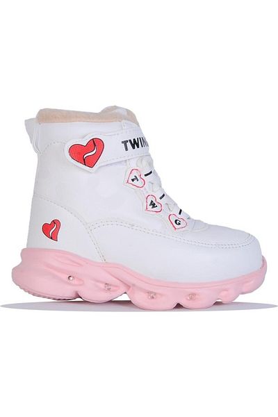 TRENDYSHOSE Tw- 009065   Baby Girl Thermal Furry Lighted Guaranteed Boots