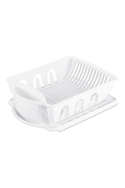 Sterilite 2-Piece High-Quality Plastic Lightweight Dish Drainer Set