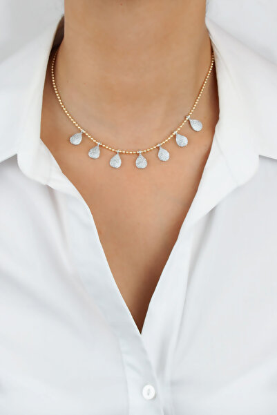 Liveyn Design Zircon Stone Gold Women's Necklace