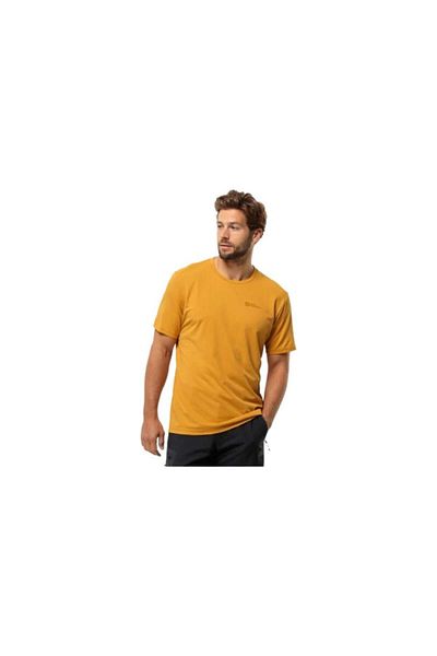 Jack Wolfskin Delgami S/s M 1809811tr-58 Ανδρικό κίτρινο μπλουζάκι