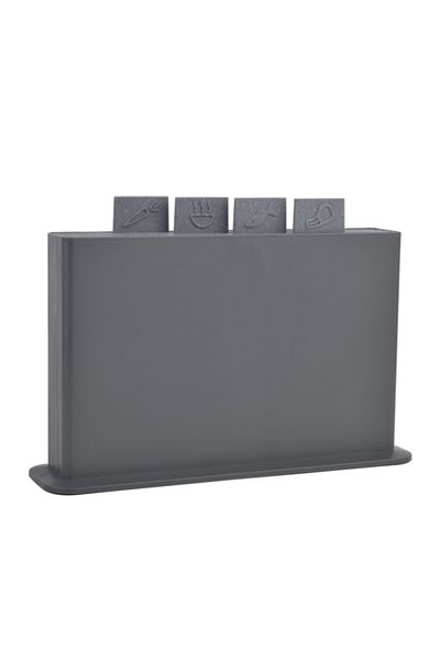 Parfait 4-Piece Rectangular Kitchen Cutting Board with Stand