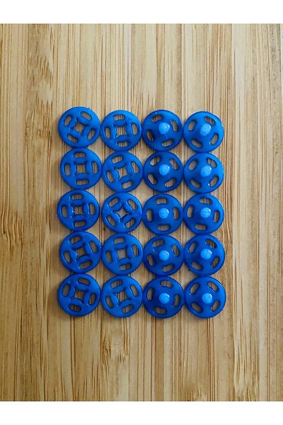 Kartopu Stand-Up Plastic Snap Fastener 1cm (10mm) Pack of 10 (10 Pairs). Color: Saks.