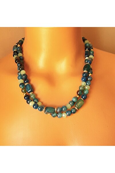 Asteria Elite العقيق 2 صف الطاقة السلبية درع عين الشر حماية سلسلة خاصة قلادة