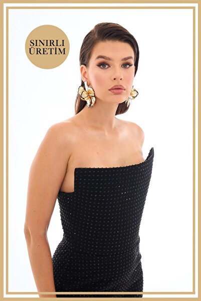 Carmen Limited Edition | ROSALINDA Siyah Midi Elbise